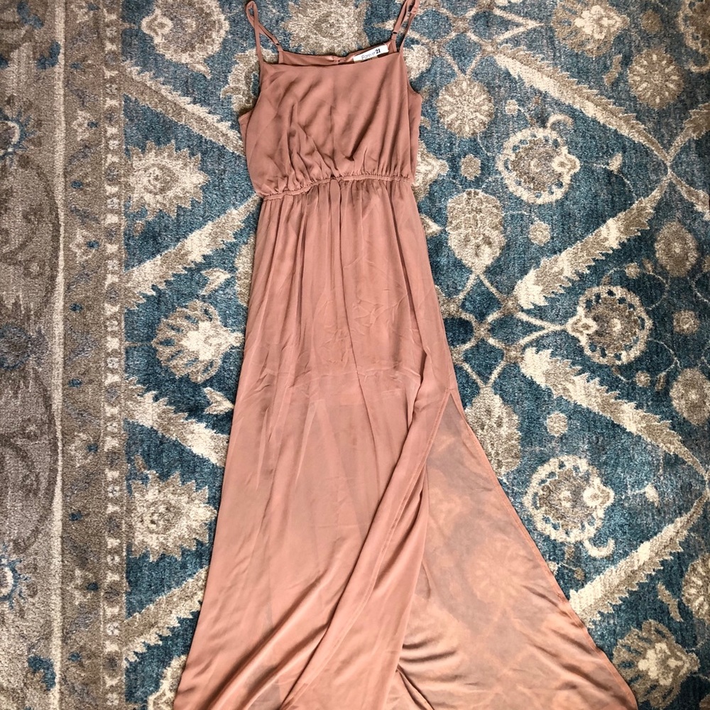 Blush maxi dress